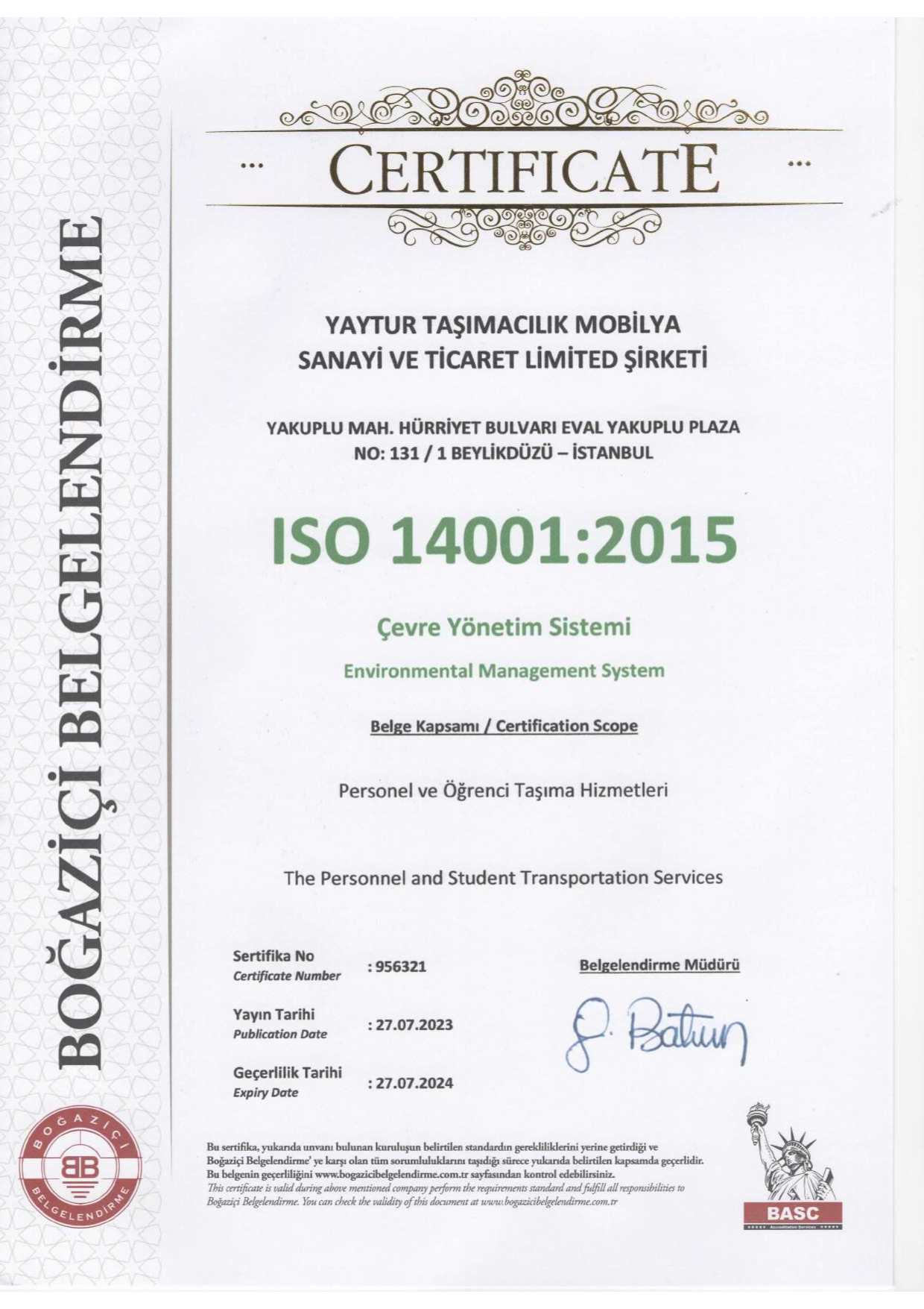 certificate