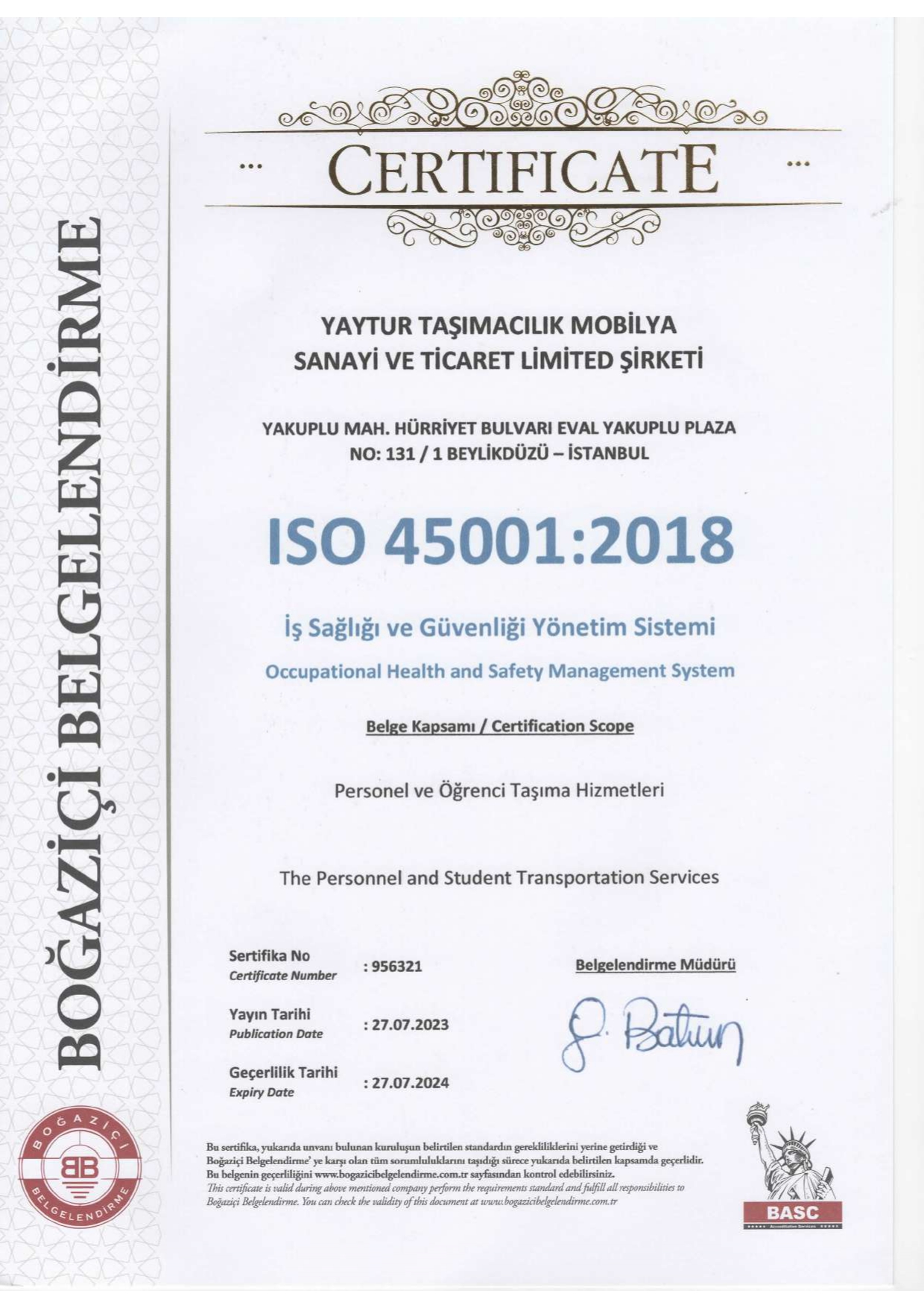 certificate