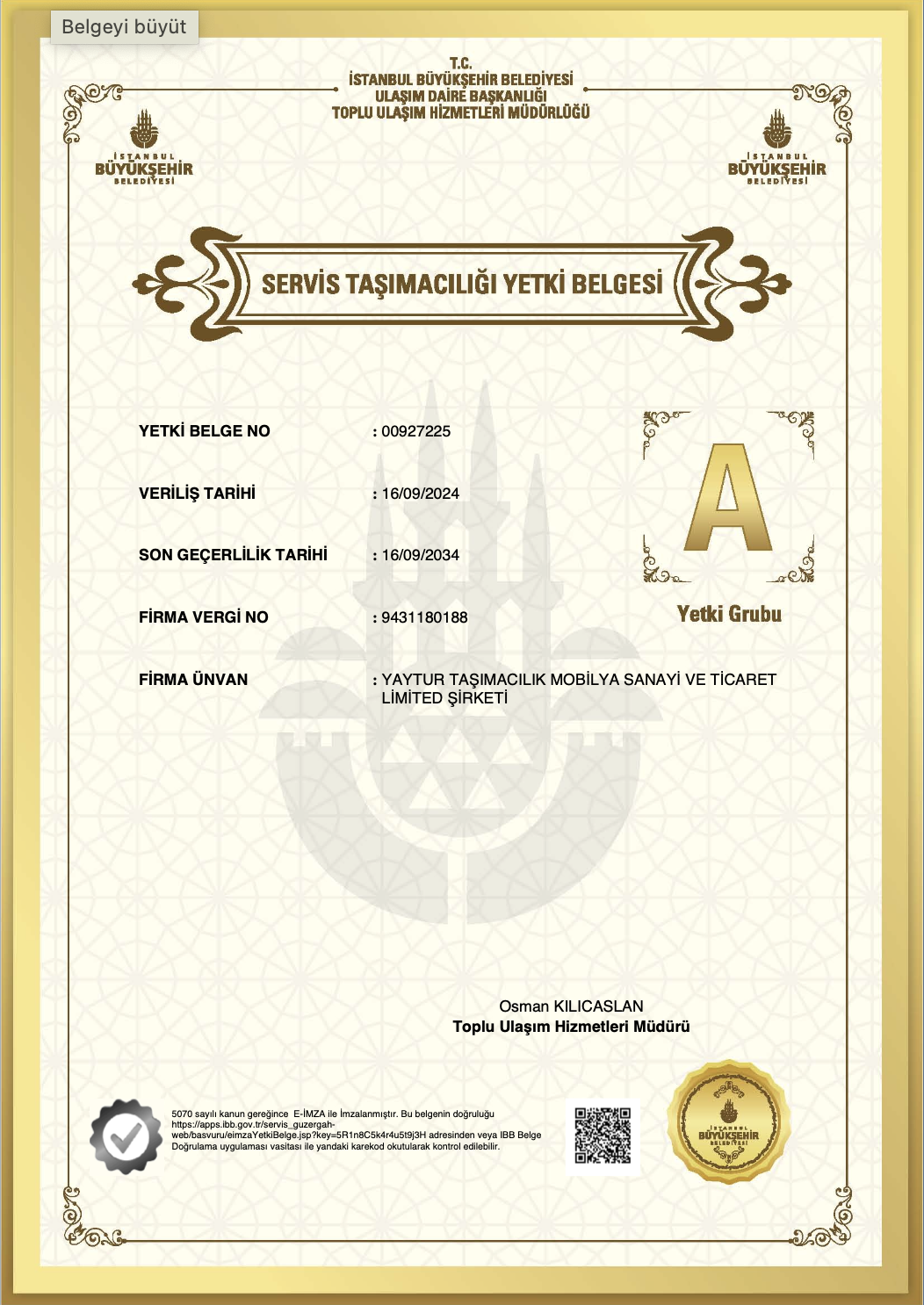 certificate
